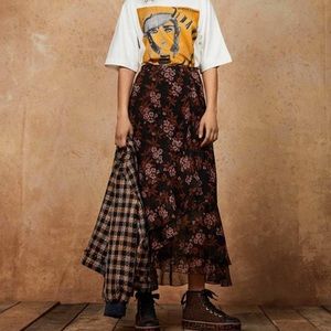Scotch & Soda Floral Print Maxi Skirt